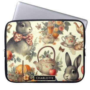 Capa Para Notebook Pintura do coelho da safra