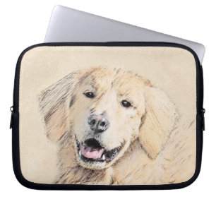 Capa Para Notebook Pintura do ouro Retriever - Arte Cachorra Original