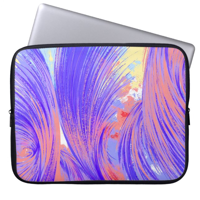 Capa Para Notebook Pintura e Penas (Frente)