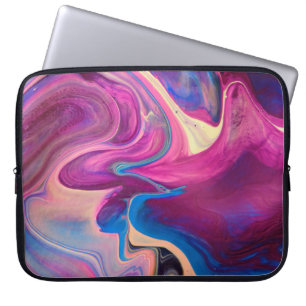 Capa Para Notebook Pintura em acrílico roxa e azul