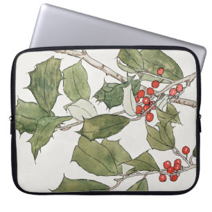 Capa Para Notebook Pintura em Aquarela de Azevinho, Hannah Borger Ove