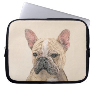 Capa Para Notebook Pintura em Bulldog Francês (Sable) - Pintura Origi