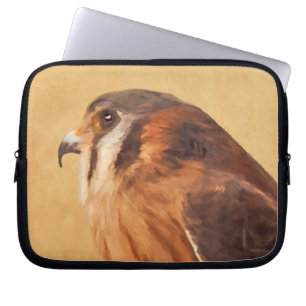 Capa Para Notebook Pintura em Kestrel Americano - Arte original sobre