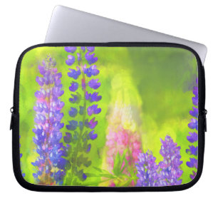 Capa Para Notebook Pintura em Lupine - Arte Flor Original