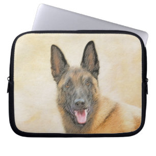 Capa Para Notebook Pintura em Malinois Belga - Arte Cachorra Original