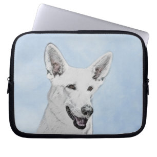 Capa Para Notebook Pintura em Pastor Branco - Arte de Cachorro Origin