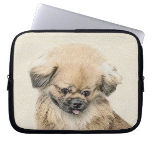Capa Para Notebook Pintura em Pekingese - Arte Cachorra Original