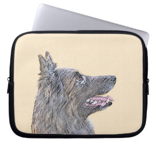 Capa Para Notebook Pintura em Tervuren Belga - Arte Cachorra Original