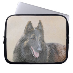 Capa Para Notebook Pintura em Tervuren Belga - Arte Cachorra Original