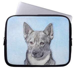 Capa Para Notebook Pintura em Vallhund, na Suécia - Arte Cachorro Ori