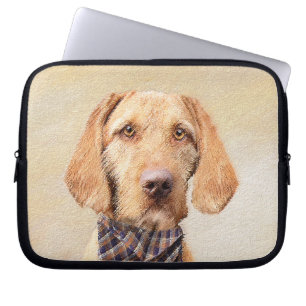 Capa Para Notebook Pintura em Vizsla com Cabelo Frio - Arte Cachorra