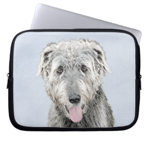 Capa Para Notebook Pintura em Wolfhound Irlandês - Arte em Cachorro O