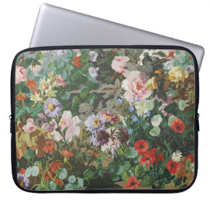 Capa Para Notebook Pintura floral de flores coloridas vintage bonitas