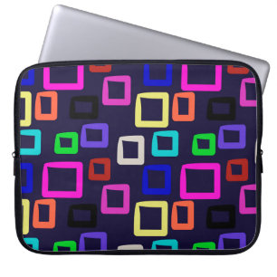 Capa Para Notebook Pintura geométrica quadrada, design gráfico sem co