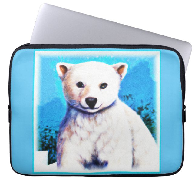 Capa Para Notebook Pintura impressionante de um Cubo de Urso Polar. C (Frente)