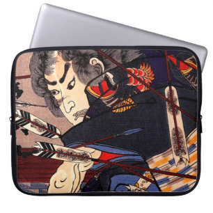Capa Para Notebook Pintura japonesa do samurai de Ukiyo-e do vintage