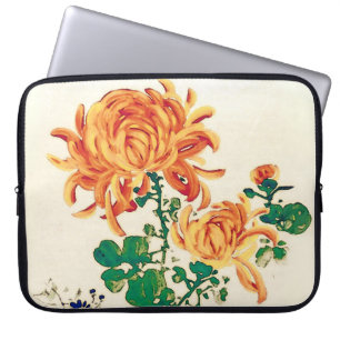 Capa Para Notebook Pintura japonesa do vintage dos crisântemos