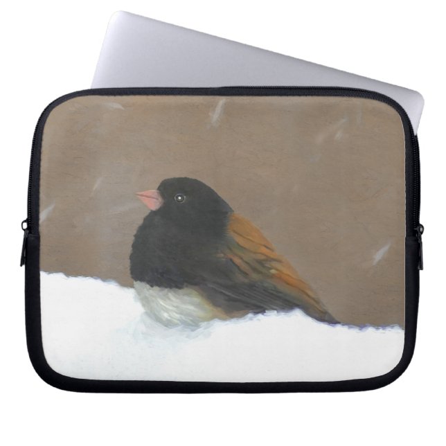 Capa Para Notebook Pintura Junco De Olhos Escuros - Arte De Pássaro O (Frente)