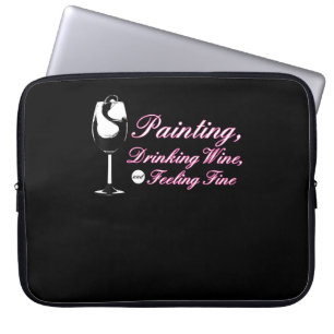 Capa Para Notebook Pintura Pintura Bebendo Vinho Sentido Fino