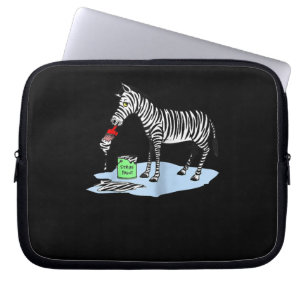 Capa Para Notebook Pintura Pintura de Zebra com Cartoon Engraçado