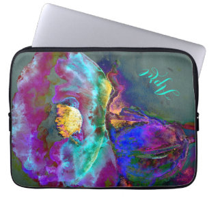Capa Para Notebook Pintura romântica elegante de flores de pétalas ro