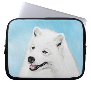 Capa Para Notebook Pintura Samoyed - Arte Cachorosa Original