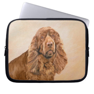 Capa Para Notebook Pintura Sussex Spaniel - Arte Cachorra Original