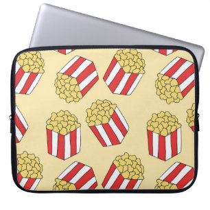 Capa Para Notebook Pipoca desenhada à mão, padrão incolor.