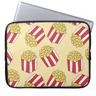 Capa Para Notebook Pipoca desenhada à mão, padrão incolor.