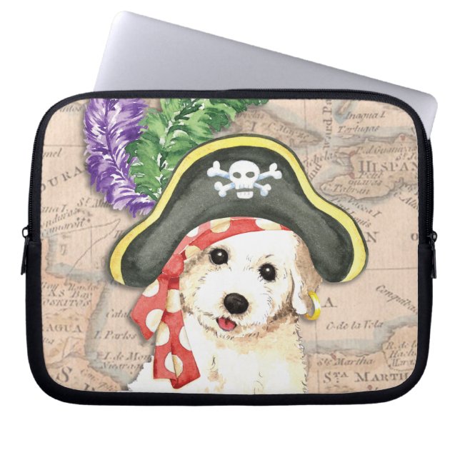 Capa Para Notebook Pirata de Bichon Frise (Frente)
