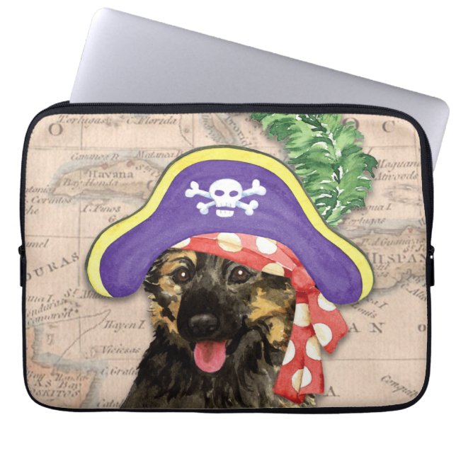 Capa Para Notebook Pirata do german shepherd (Frente)