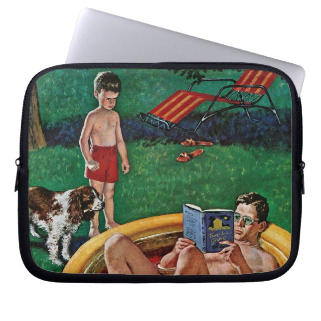 Capa Para Notebook Piscina vadeando (Frente)