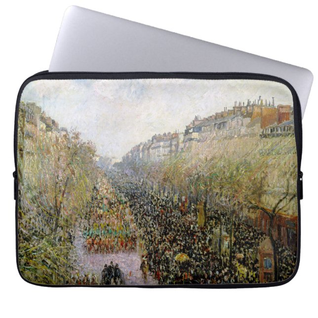 Capa Para Notebook Pissarro - Boulevard Montmartre, Mardi Gras (Frente)