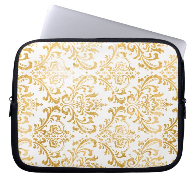 Capa Para Notebook PixDezines damask/faux gold (Frente)