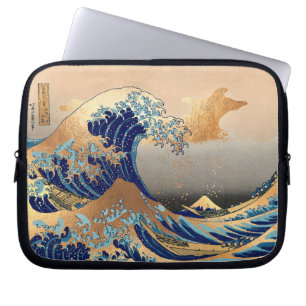 Capa Para Notebook PixDezines Vintage Grande Onda Hokusai 葛飾北斎の神奈川沖浪