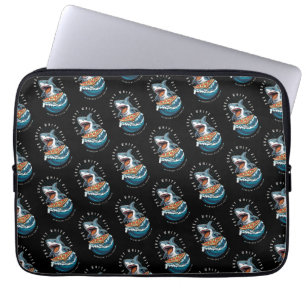 Capa Para Notebook Pizza de Comida de Tubarão Excelente Bite Branca