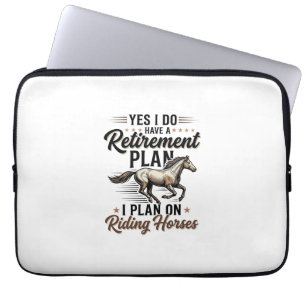 Capa Para Notebook Plano de aposentadoria Cavalos de montaria Camiset