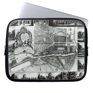 Capa Para Notebook Plano do jardim e vista das casas em Chisw