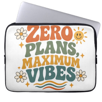 Capa Para Notebook Planos Zero Vibrações Máximas Citação Floral Retro