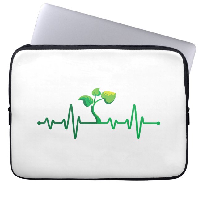 Capa Para Notebook Planta de batimento cardíaco - Jardinagem Botânica (Frente)