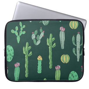 Capa Para Notebook Plantas De Cactus: Vintage Sem Olho De Fundo