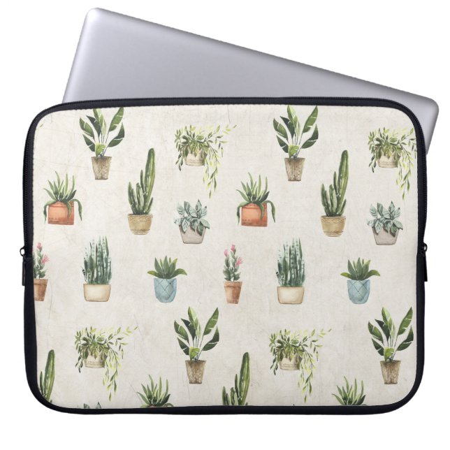 Capa Para Notebook Plantas Potentes - Design de Aquarela (Frente)