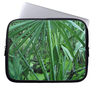 Capa Para Notebook Plantas tropicais na lagoa de sal