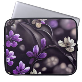 CAPA PARA NOTEBOOK PLUM COM FLORES DELICADAS DE RODAS