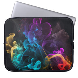CAPA PARA NOTEBOOK PLUMES BRILHANTES DE FUMAÇA COLORIDOS
