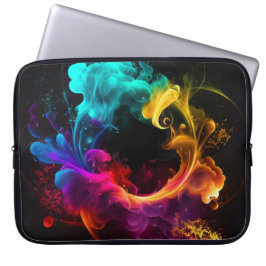 CAPA PARA NOTEBOOK PLUMES BRILHANTES DE FUMAÇA COLORIDOS