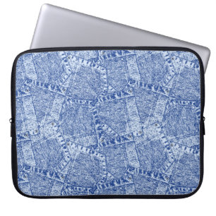 Capa Para Notebook Pockets abstrato Denim - Padrão sem costura