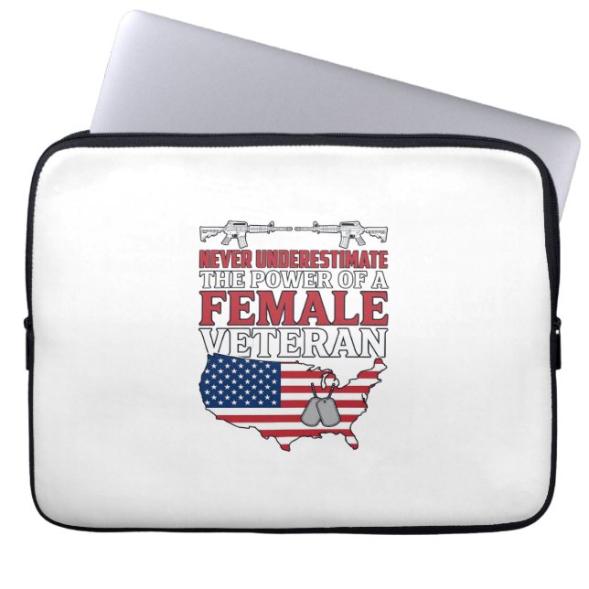 Capa Para Notebook Poder de Veterana Patriota Desenho de Camisa Vinta (Frente)