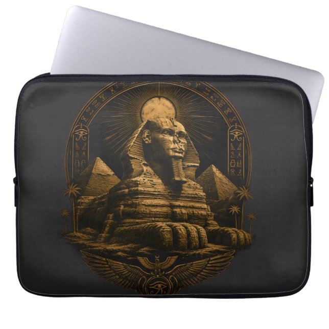 Capa Para Notebook Poder Silencioso | Grande Esfinge Projeto Egito (Frente)
