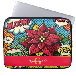 Capa Para Notebook Poinsettia de Pop de Arte de Cartões Retro Persona